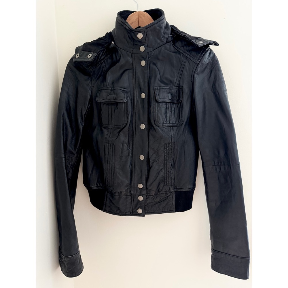 Zara Black Leather Women's Jacket